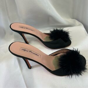 Agent Provocateur Black Feathered Slippers